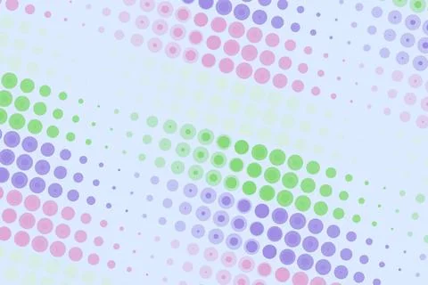 Colorful abstract dots pattern on white background Stock Photos