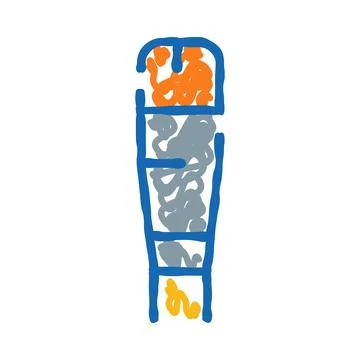 Colorful abstract drawing of a creative microphone concept Stock Illustration