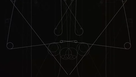 Colorful Abstract Electronic Visualisations moving particles digital art visual Stock Footage 196823033