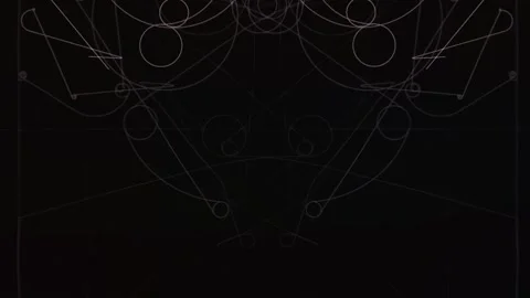 Colorful Abstract Electronic Visualisations moving particles digital art visual Stock Footage 196823041