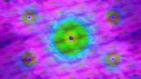 Colorful Abstract Electronic Visualisations moving particles digital art visual Stock Footage 196824539