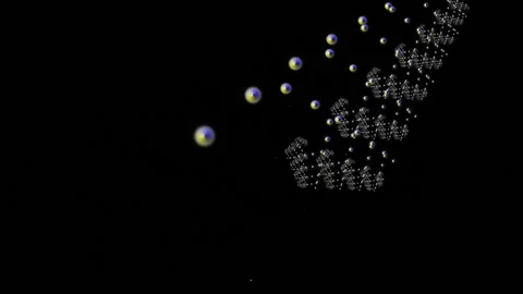 Colorful Abstract Electronic Visualisations moving particles digital art visual Stock Footage 196824733