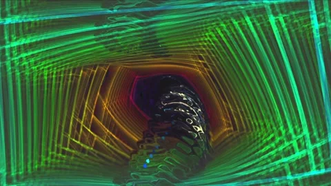 Colorful Abstract Electronic Visualisations moving particles digital art visual Stock Footage 196825400