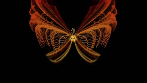 Colorful Abstract Electronic Visualisations moving particles digital art visual Stock Footage 196825495