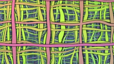 Colorful Abstract Electronic Visualisations moving particles digital art visual Stock Footage 196825542