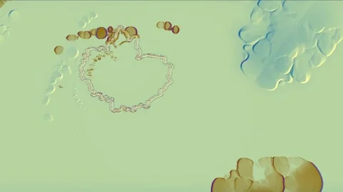 Colorful Abstract Electronic Visualisations moving particles digital art visual Stock Footage 196825551