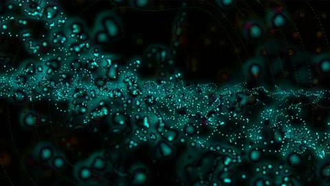 Colorful Abstract Electronic Visualisations moving particles digital art visual Stock Footage 196825715