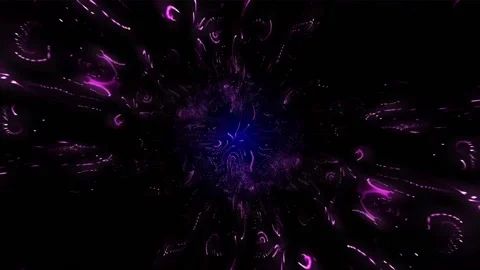 Colorful Abstract Electronic Visualisations moving particles digital art visual Stock Footage 196825883