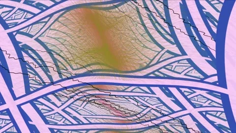 Colorful Abstract Electronic Visualisations moving particles digital art visual Stock Footage 196825911