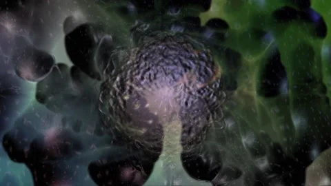 Colorful Abstract Electronic Visualisations moving particles digital art visual Stock Footage 196825926