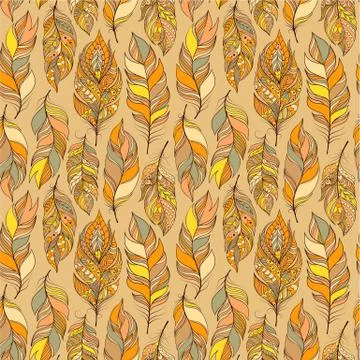 Colorful abstract feathers Stock Illustration