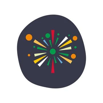 Colorful abstract firework explosion celebrating festive events Stock Illustration