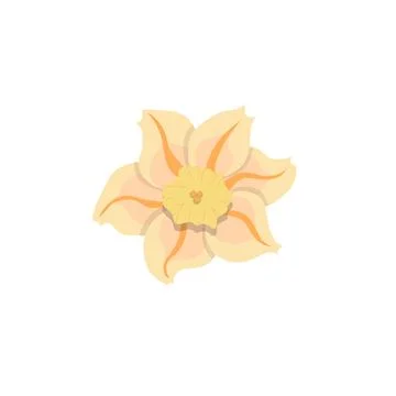 Colorful abstract flower icon. Vector illustration isolated on white backgr.. Stock Illustration