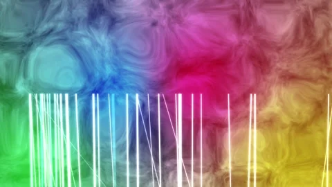 Colorful abstract fluid background with moving white scanning lines Vídeos de archivo 337088298