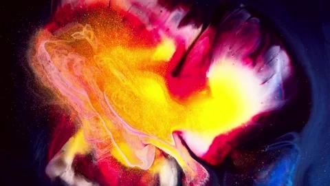 A Colorful Abstract Fluid Dynamics Design That Captivates With Motion and Stock Footage 313368991