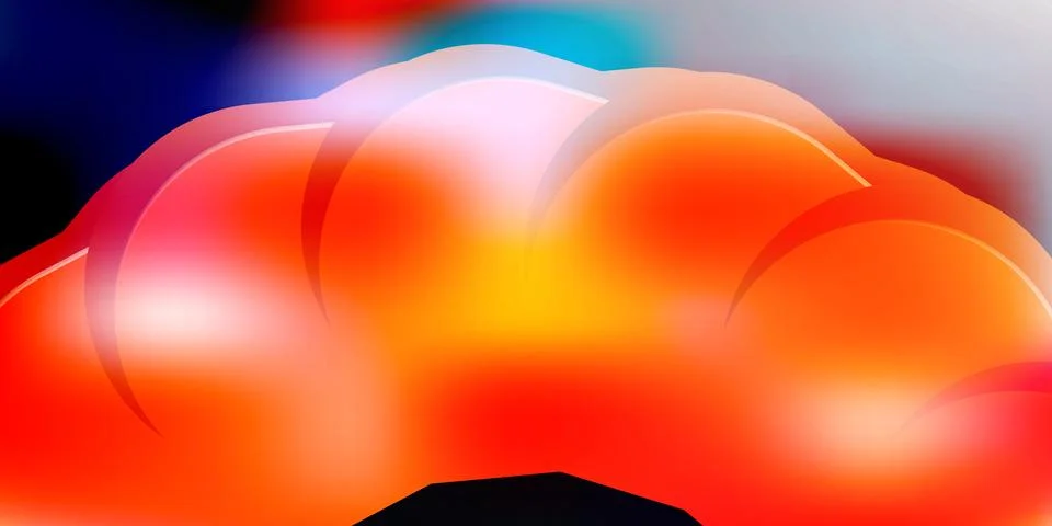 Colorful Abstract Fluid Gradient Background with Red Orange Blue Blend Stock Illustration