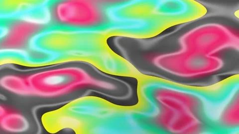 Colorful Abstract Fluid Patterns Floating Across Shimmering Surface 動画素材 328588195