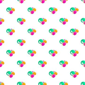 Colorful abstract fluid swirl pattern seamless design Stockillustratie