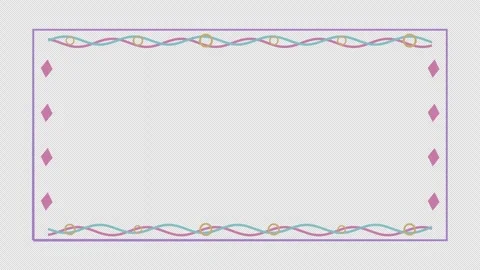 Colorful Abstract Frame with Animated Rings and Squiggles Stock Footage 346710329