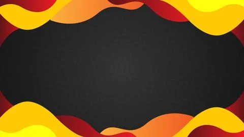 Colorful Abstract Frame with Gradient Waves and Dark Central Background Stock Illustration