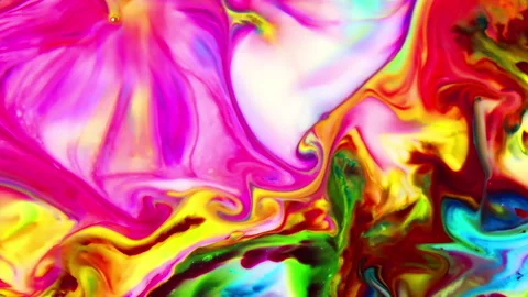Colorful Abstract Galactic Paint Mixture Background Texture Stock Footage 312905562
