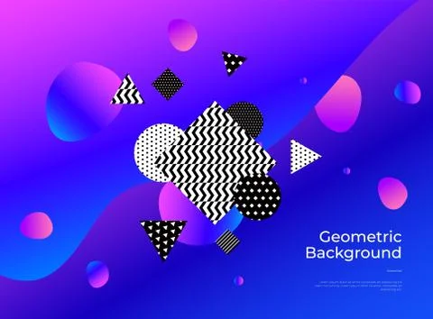 Colorful abstract geometric background. Gradient shapes composition. Stock Illustration