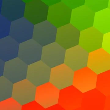 Colorful Abstract Geometric Background with Hexagonal Shapes. Mosaic Tile. Stock Illustration