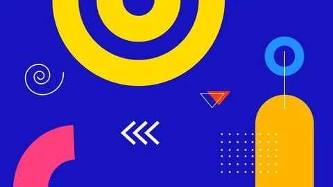 Colorful Abstract Geometric Background Stock Illustration
