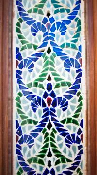 Colorful abstract geometric background with triangular polygons Stock Photos