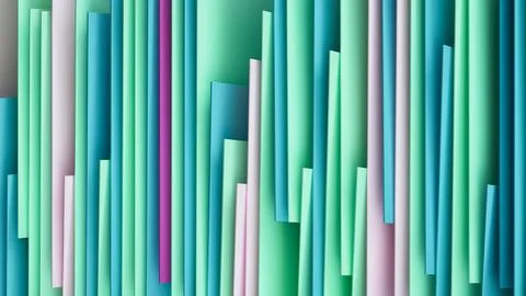 Colorful abstract geometric background with vertical 3D gradient stripes Stock Illustration