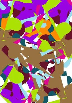 Colorful Abstract Geometric Camouflage Pattern Illustrazione stock