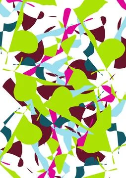 Colorful Abstract Geometric Camouflage Pattern Illustrazione stock
