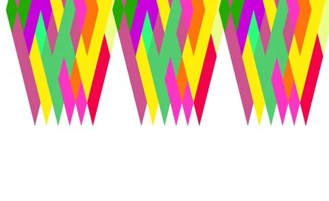 Colorful Abstract Geometric Chevron Pattern Banner With Repeating Bright Tr.. 库存插图