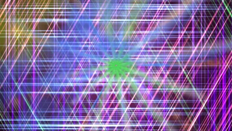 Colorful Abstract Geometric Composition with Bright Intersecting Lines Stock Footage 305044809