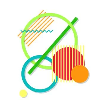 Colorful abstract geometric composition Stock Illustration