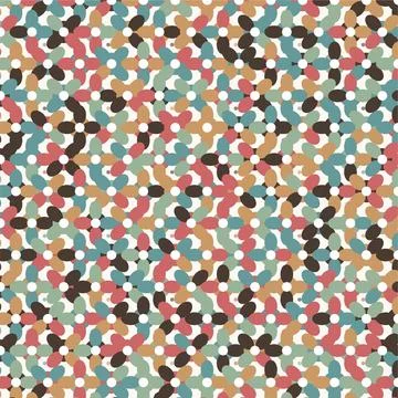 Colorful abstract geometric floral pattern illustration featuring repeating.. Stock Illustration