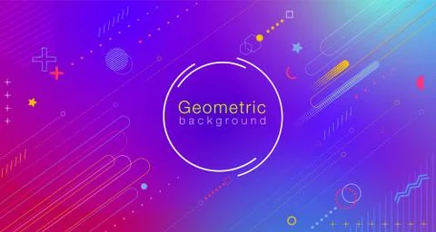 Colorful abstract geometric gradient background Illustrazione stock