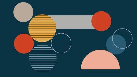 Colorful Abstract Geometric Layout Background Stock Illustration