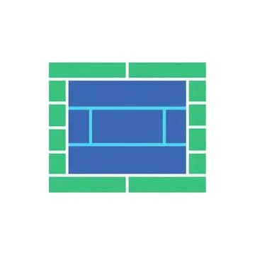 Colorful abstract geometric pattern with blue and green shapes Stock Illustration