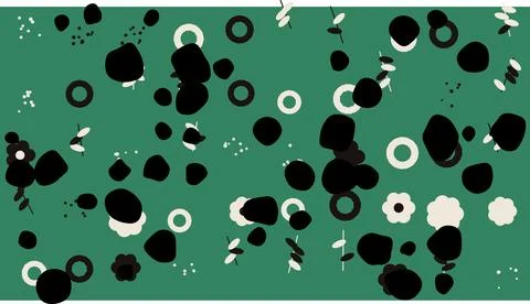 Colorful abstract geometric pattern with circles and dots Stock Illustration