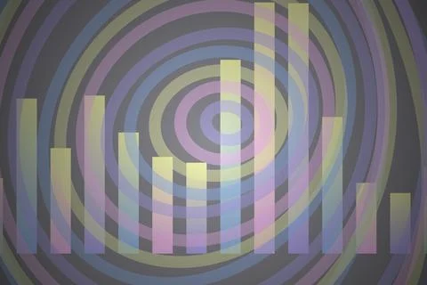 Colorful abstract geometric pattern with circles and bars Stock Illustration
