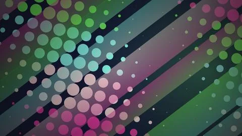 Colorful abstract geometric pattern with dots and lines Stock Illustration