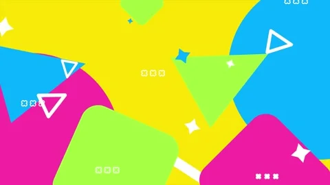 A colorful abstract geometric pattern elements and shapes design seamless 4k Stock Footage 304939457