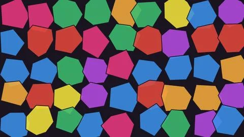 Colorful abstract geometric pattern with hexagons and pentagons Stock Illustration
