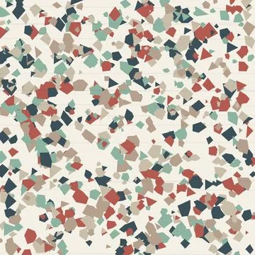 Colorful abstract geometric pattern with mixed shapes and pastel colors Stock Illustration
