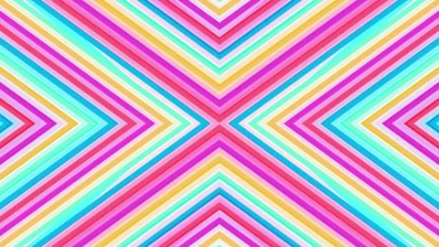 Colorful Abstract Geometric Pattern with Rainbow Stripes and Diagonal Lines Stock Footage 329358455