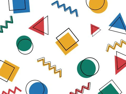 Colorful abstract geometric pattern with simple design,shape. Modern backgrou Illustrazione stock