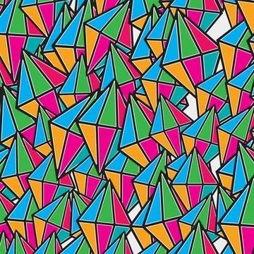 Colorful abstract geometric pattern template Stock Illustration