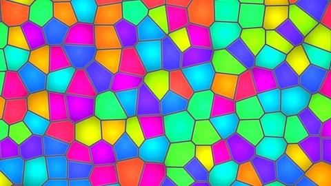 Colorful abstract geometric pattern on a textured Stock Footage 338001698