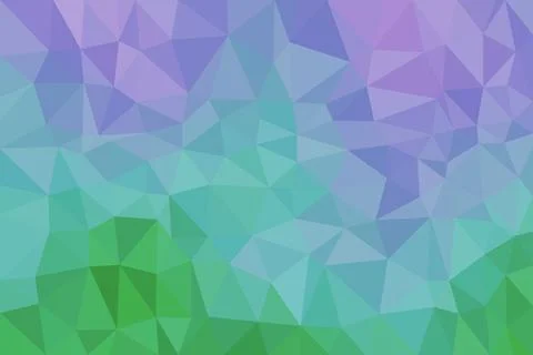 Colorful abstract geometric pattern with triangles in green and purple Stock Illustration
